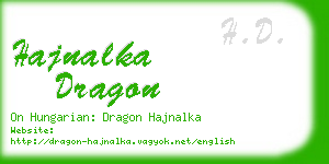 hajnalka dragon business card